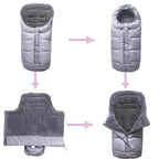 funlife Anti-Kick Winter Water Proof Cozy Warmer Baby Footmuff Fits for Most of Strollers, Jogger, Reversible from Blanket to Sleeping Bag, Strap Position Adjustable,Safe and Practical Featurs