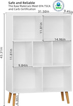 YAHARBO White Bookshelf, 3 Tier Book Shelf