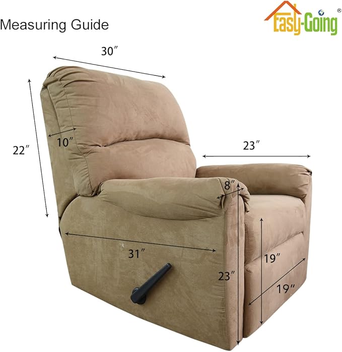 Easy-Going Recliner Chair Slipcover Reversible Sofa Cover Water Resistant Couch Cover Furniture Protector with Elastic Straps for Pets Dog (Recliner, Light Gray/Light Gray)