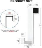 HUFEEOH Over Door Hooks, Stainless Steel Door Hanger with Non-Slip Pads, Easy Install Towel Coat Storage Fits 1-3/4" Thick Door (White, Fits 1-3/4" Thick Door -L Shape - 2 Pack)