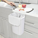 Glad Roomate Under Counter Waste Bin | Space Saving Small Trash Can for Kitchen Cabinet, Bathroom or Office | Dual Lid for Ease of Opening, 12 Liter, White