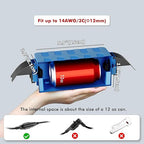 Flemoon [2 Pack] IP55 Small Outdoor Electrical Box Waterproof (Inner 5.9 x 3.2 x 1.8inch), Extension Cord Cover with Detachable Awning Covers for Plug, Outlet, Holiday Lights, Blue