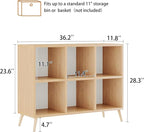 6 Cube Storage Organizer, Wood Bookcase