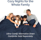 Olympic Queen Sheet Set 66x80 - 4 Piece RV Olympic Queen Size Sheets - Soft, Breathable & Cooling - Fits 14” to 16" Mattress w/ Deep Pockets - Comfy Luxury Bedding - Fade & Wrinkle Free - Navy Blue