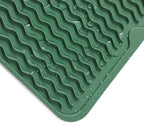 MicoYang Silicone Dish Drying Mat for Multiple Usage,Easy clean,Eco-friendly,Heat-resistant Silicone Mat for Kitchen Counter,Sink,Bar,Bottle,or Cup Green M 17 inches x 6 inches