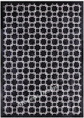 Modern Design Premium Cowhide Leather Carpet with Chevron Pattern, Area Rug (Black/Grey/White, 12x15)