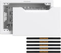 Perlegear 9″ in-Wall Media Box, Electrical Box, Recessed Outlet Box and Media Enclosure for One Connect Box & Network Switches, Cable Management Kit with Cutting Template, Dust Bag & Drywall Saw