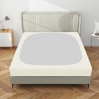 PureFit Stretchy Box Spring Cover Twin - Elastic Fitted Box Spring Wrap Around 4 Sides, Wrinkle & Fading Resistant Fits Twin Size Beds, Ivory
