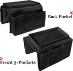 Non-Slip Armchair Caddy with Cup Holder Arm Rest Organizer TV Remote Control Holder Oxford Sofa Tray Chairs Couch Storage Arm Tidy Armrest Bag Bedside Space Saver Bag for Cellphone Magazines Glasses