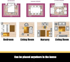 Cartoon Animal Pattern Area Rug Cute Cat Luxury Floral Decor for Carpet Farmhouse Bedroom Living Room Rugs Bathroom Kitchen Runner Mat Indoor Outdoor Non Slip Doormat 3.2' X 5.2'