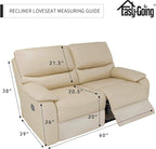 Easy-Going 6 Pieces Recliner Loveseat Stretch Sofa Slipcover Sofa Cover Furniture Protector Couch Soft with Elastic Bottom Kids, Spandex Jacquard Fabric Small Checks Tan