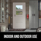 GORILLA GRIP 100% Waterproof All-Season WeatherMax Doormat US Designed Natural Rubber, Stain and Fade Resistant, Low Profile Indoor Outdoor Door Mats, Easy Clean Patio Mat, Espresso Home Paw