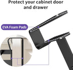 Over Cabinet Towel Holder, 2 Pack Kitchen Cabinet Door Towel Bar, Stainless Steel Over the Cabinet Dish Towel Rack for RV, Black