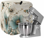 Spring Flowers Stand Mixer Dust Cover with Storage Pocket & Handles, Fits All Tilt Head & Bowl Lift Botanical Butterfly Kitchen Appliance Cover Organizer Vintage Farmhouse Bag Accessories, 6-8 Quart