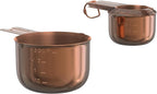Color Up Measuring Cup Set, 8 Piece – Includes 2 Cup, Copper Finish, Stainless Steel, Accurate for Wet & Dry Ingredients, Embossed Markings, Easy-Pour Spouts, Dishwasher-Safe, Kitchen Essential