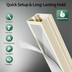 Beige Cord Hider, 212.6in Cord Covers for 1-2 Wires on Wall, Paintable Wire Hider Wire Covers for Cords on Walls, Easy Set-up Cable Hider Cable Raceway to Hide Cords on Wall, W0.59 H0.4in, Beige