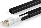 ZhiYo Cord Hider for One Wire, 102in Cable Hider Concealer, Paintable Wall Wire Covers, PVC Cable Management Raceway for A Thick Extension Cord, W0.59 H0.4in, Black