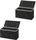 Bedside Caddy/Bedside Storage Organizer Hanging Bag with Three Options,Suitable for home beds, sofas, and dormitory beds—can hold magazines, books, phones, iPads, remote controls. (2-Pack Black)