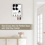 Key Holder Wall Mount, Key Holder for Wall with 4 Hooks, Farmhouse Key Hanger Holds Dog Leash, Sunglasses – Decorative Mail Organizer Home Decor (White)