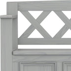 SIMPLIHOME Amherst Entryway Storage Bench - 48 inch Wide Solid Wood Hallway Seat in Fog Grey, Transitional Bench for Entryway or Living Room with Lift-Up Lid and Spacious Storage