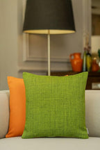Haven & Glow Decorative Throw Pillow Cover – Square Cushion Case with Zipper | Modern Sofa, Couch & Bed Accent Pillow Covers for Living Room, Bedroom & Home Decor | 18 x 18 inches – Green – Pack of 2
