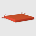 WestinTrends Solace Outdoor Patio Kitchen Dining Chair Square Seat Cushions Set of 4, 20 x 18, Orange