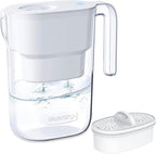 Waterdrop PT-05W Water Filter Pitcher, 7-Cup Capacity, NSF Certified, 5X Longer Filter Life, Up to 200 Gallons, for Fridge, Countertop, and Gift Giving, Reduces PFOA/PFOS, Chlorine, White