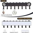 2-Pack Premium Iron Key Holder for Wall – Large Capacity & Multi-Functional, Dual Installation: Wall Mount & Adhesive, 8 Hooks Key Rack for Entryway, Kitchen, Bathroom, Office