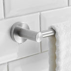 BESy Adjustable 15 to 26 Inch Single Bath Towel Bar for Bathroom SUS304 Stainless Steel Towel Holder, Wall Mount with Screws Hand Towel Bar Rod Hotel Style, Brushed Nickel