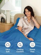 Extra Deep Twin Sheet Set - 4 Piece Breathable & Cooling Sheets - Hotel Luxury Bed Sheets Set - Easy & Secure Fit - Soft, Wrinkle Free & Comfy Sheets Set - Royal Blue Sheet Set with Extra Deep Pockets