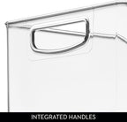 iDesign Stackable Storage Bin - Organizer Bin for Kitchen and Pantry, Set of 4, Clear, Made in USA