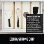 GORILLA GRIP powerGRIP Drawer Shelf and Cabinet Liner, Thick Strong Hold, Non-Adhesive Liners Protect Kitchen Cabinets and Cupboard, Bathroom Drawers, Easy Install, Breathable Mat, 17.5" x30', White