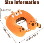 Niuniu Daddy Red Panda Kids Neck Travel Pillow for Traveling, Portable Memory Foam Neck Supportive Cervical Pillow for Long Flights Airplane, Car Headrest Sleeping for 3-8 Y/O Boys Girls Toddler