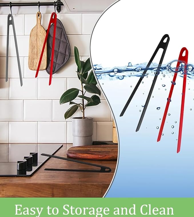 4 Pcs Silicone Trivet Tongs for Cooking,11.8 In and 5.51In