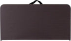 Flash Furniture Dunham 2.83-Foot Square Bi-Fold Brown Wood Grain Plastic Folding Table with Carrying Handle