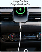 Art3d 8 Pack Magnetic Cable Clips, Black Cable Management Accessories, Cord Smooth Adjustable & Adhesive Backing Cord Organizer for Office Home Organization, Desk, Wall, Nightstand, Phone, Car