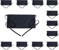 BOHARERS Waist Apron with 3 Pockets 12 Pack - Black Waitress Server Short Apron