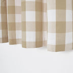 3 Pc Cotton Classic Country Farmhouse Kitchen Window Curtain Grommet Top -Beige & White Buffalo Check Tier & Valance Set, 54" x 18" / 32" x 30"