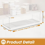 PowerKing Expandable Under Cabinet Shelf, Adjustable Length Under Shelf Storage with Thick Clips 10lbs Capacity for Kitchen, Laundry, Shoe, Under Office Desk & Wardrobe Partition (White, 5.11'' H)