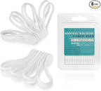 Reusable Silicone Magnetic Cord Ties - Kanemc 4.72 Inch Upgraded Twist Ties Cable Holder Cord Management, Idea For Bookmark, Fridge Magnet, Keychain, Magnetic Hat Clip For Travel (8 Pack, White)
