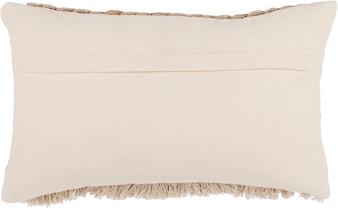 REDEARTH · Boho Textured Throw Pillow Cushion Covers - Lumbar Woven Tufted Decorative Farmhouse Cases Set for Couch, Sofa, Bed, Chair, Dining, Patio, Outdoor; 100% Cotton (12"x20", Black) Pack of 2