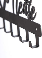 Deveosa Key Hooks Holder for Wall Decorative - Small Blakc Cute Front Door Car Garage Keyholder Entryway Sign House Hanging Key Chain Ring Hangers Stand for Wall Mount Racks