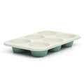 Martha Stewart Gallen 6 Cup Nonstick Carbon Steel Muffin and Cupcake Pan - Teal Durable Bakeware for Muffins, Cupcakes & Mini Cakes