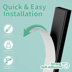 Delamu Cord Hider, 100in Self-Adhesive Cord Cover Kit for Wall Mounted TV, Paintable Wire Hider, Flexible Cable Management System, Cable Raceway Conceals 2-3 Wires, W0.95 H0.55in, Black