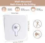 24PCS Picture Hangers,Wall Hangers Without Nails,Adhesive Hooks for Hanging,Wall Hooks,Waterproof and Rustproof to use Inside Kitchen(8mm)