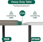 6FT Folding Table, Heavy Duty Plastic Fold-in-Half Utility Table with Handle, Portable Camping Picnic Table with Steel Legs for Indoor Outdoor Party, Dining, Khaki,2 Pack