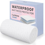 California King Size Waterproof Mattress Protector Fitted Mattress Pad Cover with Deep Pocket Up to 18''