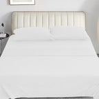 Magik & Kover Queen Sheet Set for Air Mattress - 4 Piece Queen Sheet Set Deep Pocket Up to 24 Inches - Soft & Breathable Air Mattress Sheets Queen Size with Extra Deep Pocket - White