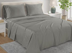 100% Cotton Sheets California King Size Sheets Set, Cal King Sheet Set, 800 Thread Count Sateen Weave Luxury Hotel Sheets, Naturally Cool Long Staple Egyptian Cotton, No Pilling & Shrink - Silver