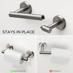 FORIOUS Bathroom Hardware Accessories Set, SUS304 Stainless Steel Towel Bar Set, Modern Towel Racks Holder for Bathroom, Toilet Paper Holder Wall Mounted 4 Pieces(24" Bar, Brushed Nickel)